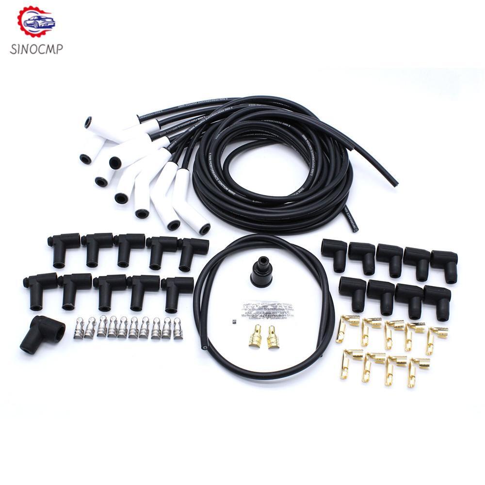 ACCEL 9002C Extreme Spark Plug Wire Set 135 Degree White Ceramic Boots Universal
