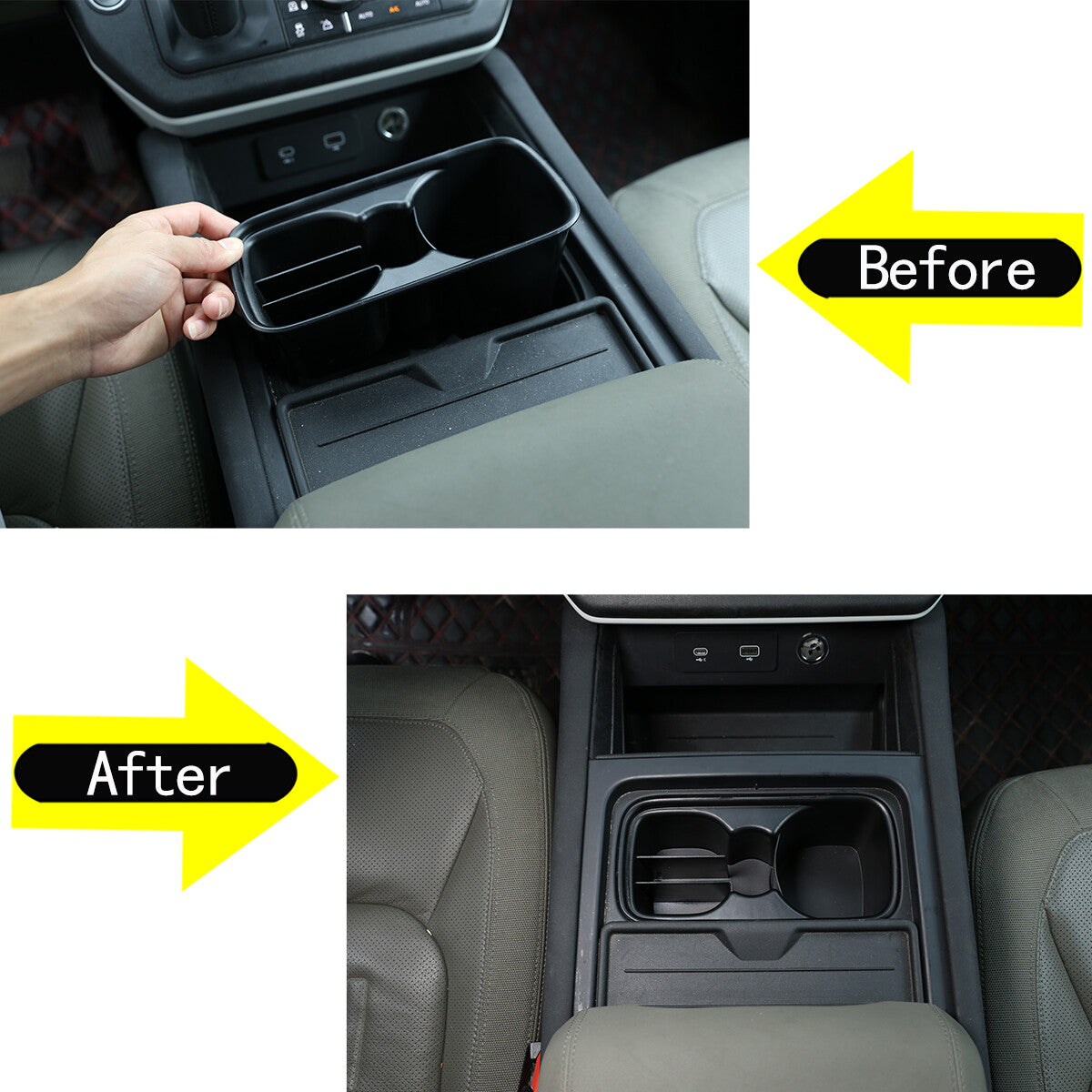 Console cup holder storage box lid suitable for Land Rover for Defender 90 110 20-24 Q