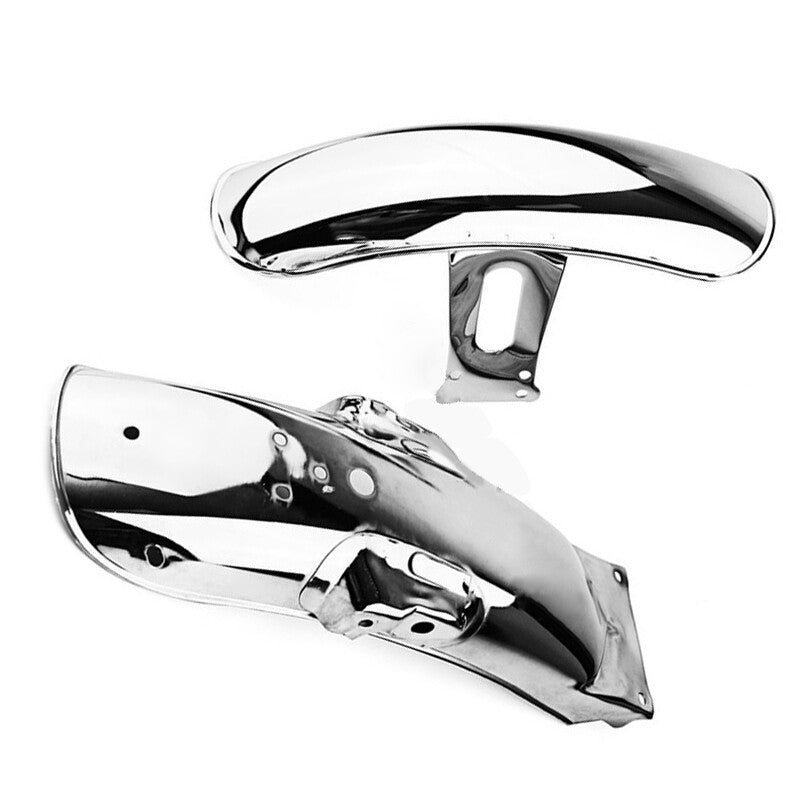 Practical Motorcycle Retro Front & Rear Fender Splash Guard Metal Mudguard Cover v