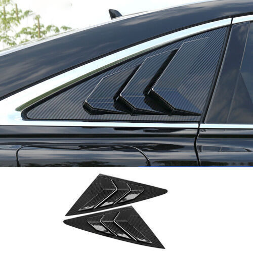 for Audi A6 S6 2012-18 ABS Carbon Fiber Rear Quarter Window Louver Scoop Trim 2P