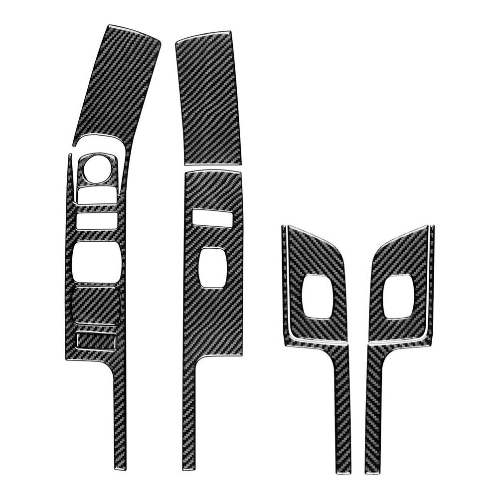 Red Carbon Fiber Window Switch Lift Panel Cover Trim for Volvo V60 2010-2017 v