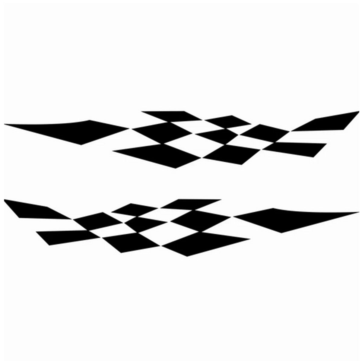 Checkered Sticker Decals Auto Graphic Vinyl Car Truck Body Racing Stripe Black