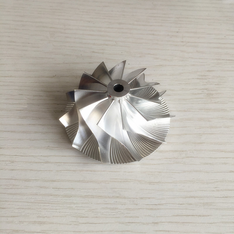 GTA15-25 44.50/60.00 mm 11+0 Blade Turbine Milling/Burnt Compressor Wheel