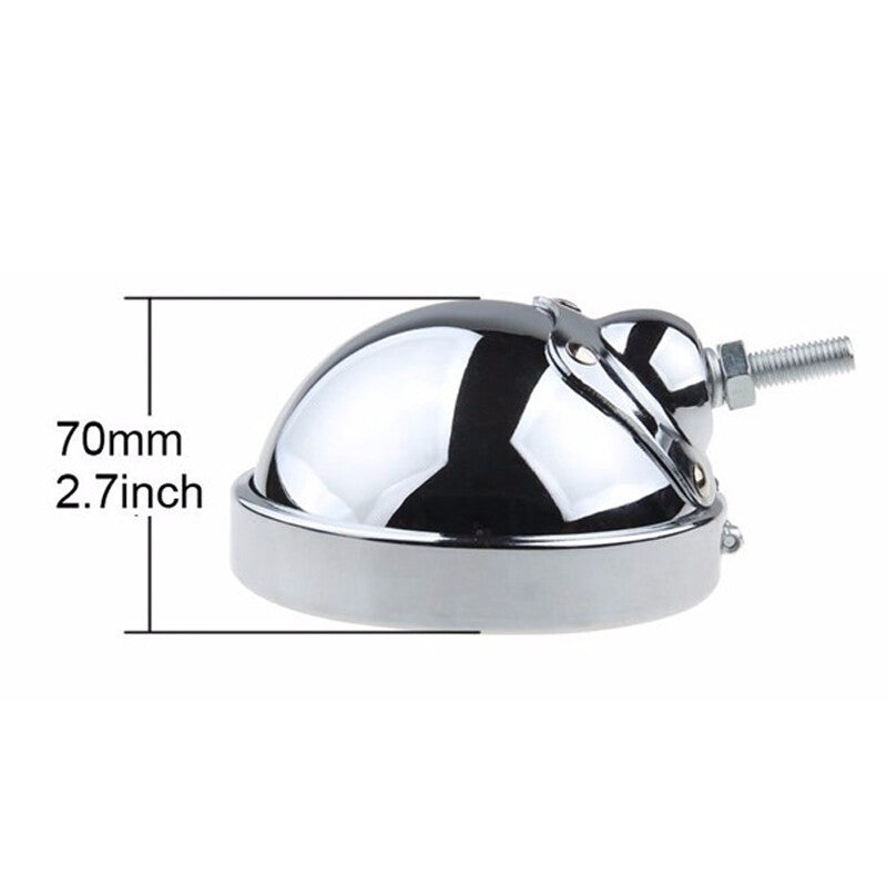 A pair of motorcycle 4.5-inch chrome LED front fog lights with light metal housing. n