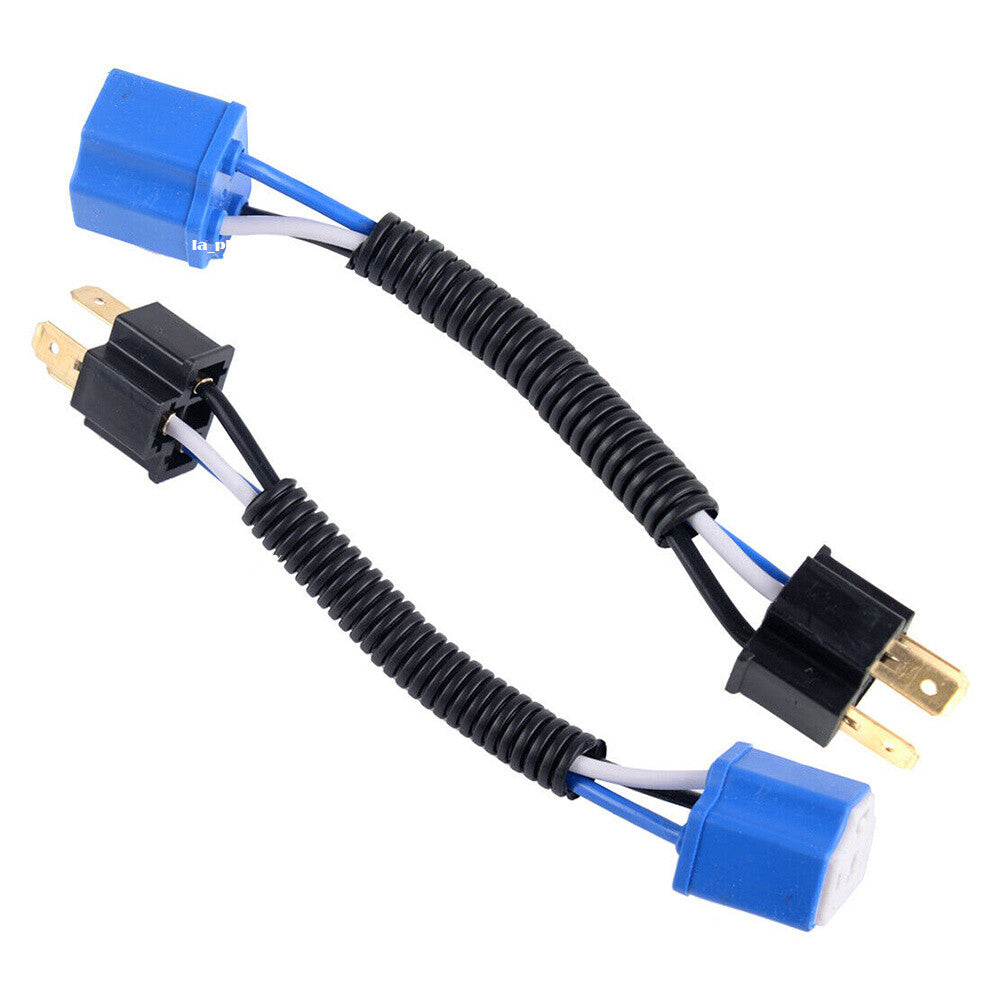 2Pcs H4 9003 Headlight Light Bulb Socket Plug Connector Wiring Harness Ceramic Q