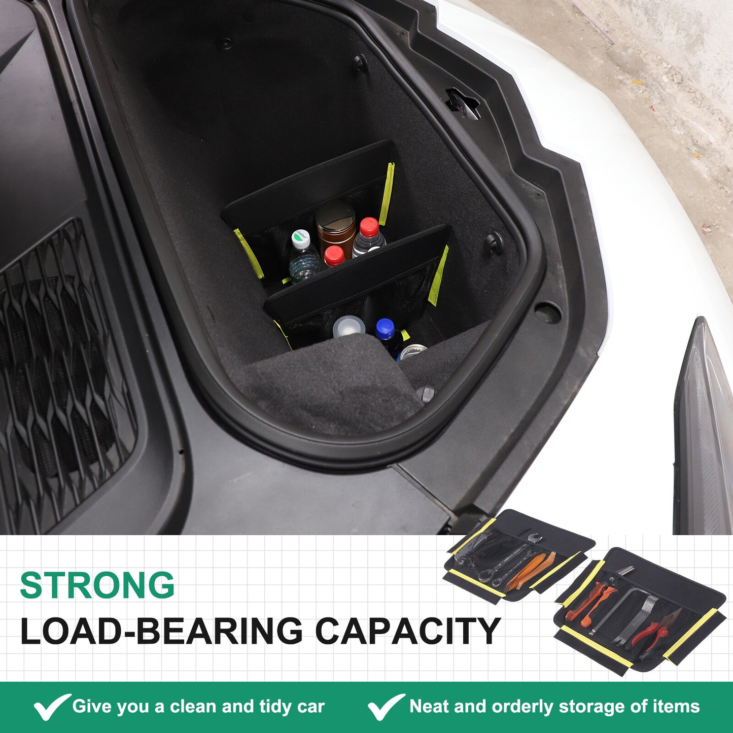 2-Pack Front Storage Compartment Insert Divider Suitable for Corvette C8 2020-2024