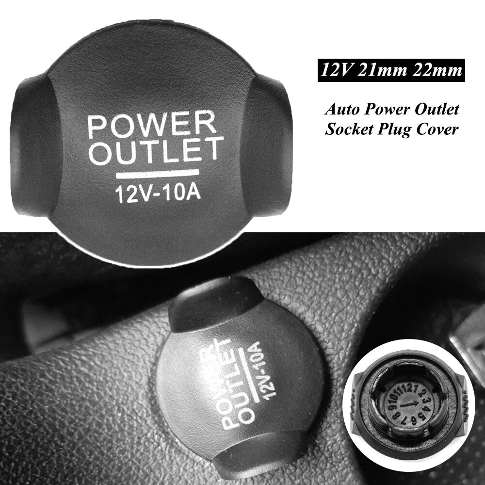 1 X Auto Universal Cigarette Lighter Socket 12V Outlet Power Socket Plug Cover