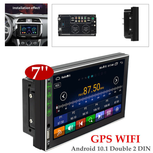 7-inch Android 10.1 2DIN Car MP5 Player with BT GPS Navigation, WIFI, Stereo FM Radio, USB/AUX, 16G