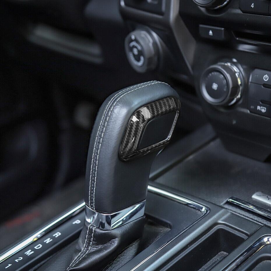 For 2015-2020 F150 Carbon Fiber Interior Gear Shifter Head Cover Trim v