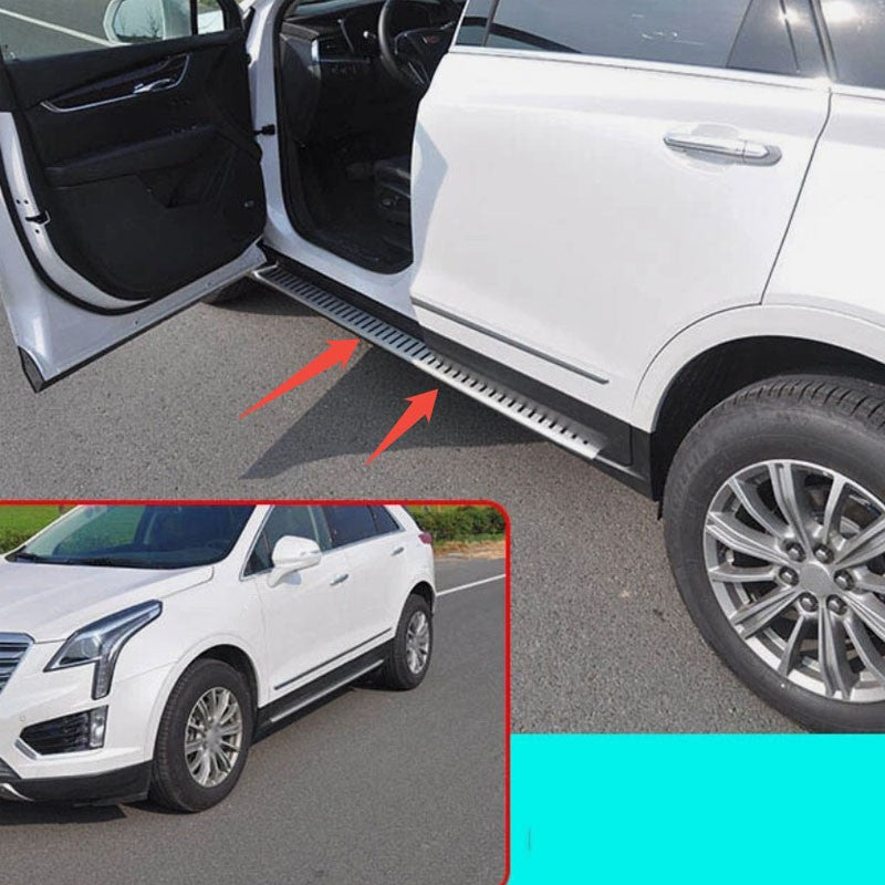for Cadillac XT5 2017-21 Side Steps Running Boards Nerf Step Bars Aluminum 2PCS Q