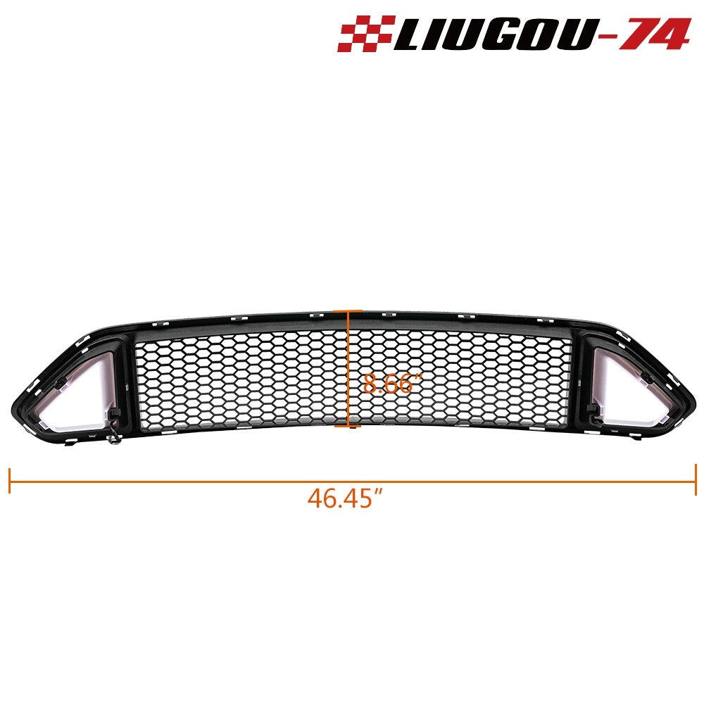 Suitable for 18-20 for Mustang front bumper upper grille honeycomb mesh grille - v