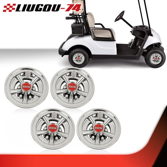Suitable for Yamaha Club Cart Ezgo for Golf Cart Wheel Covers, 8-inch Chrome 4-Piece Set Q