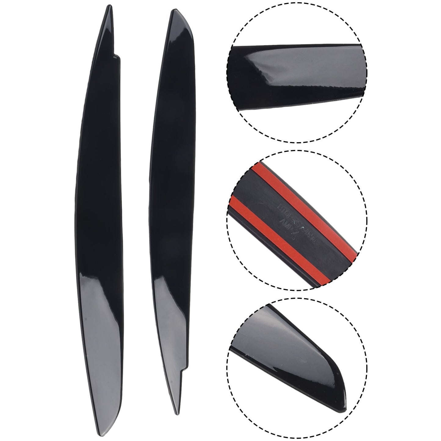 Black Plastic Eyebrows For 1 Series E87 E88 E81 E82 Eyelids Brows 2008-13