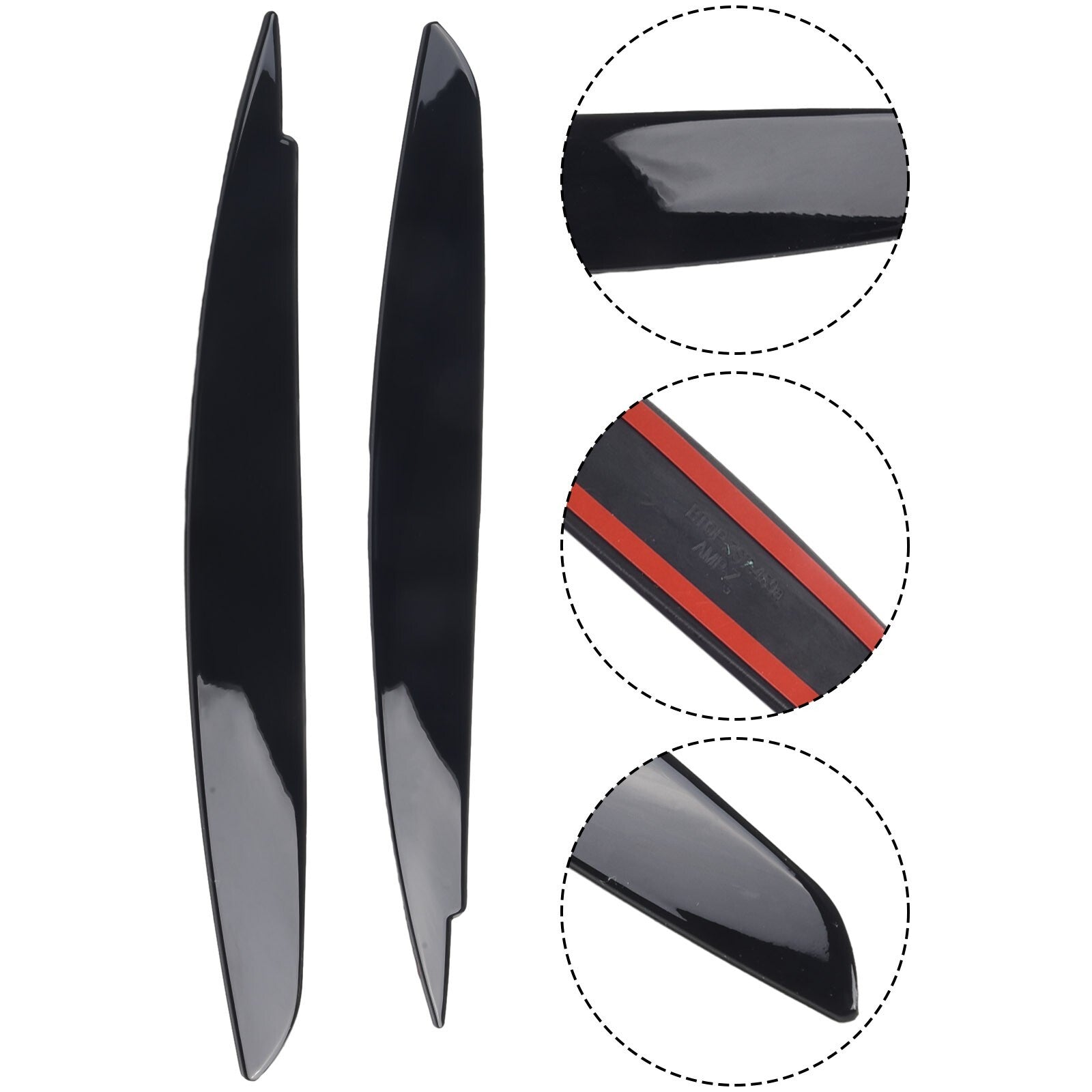 Black Plastic Eyebrows For 1 Series E87 E88 E81 E82 Eyelids Brows 2008-13