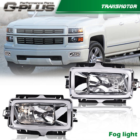 Fits 13 - 15 for Silverado Clear Lens Fog Light with Bulb + Frame - v