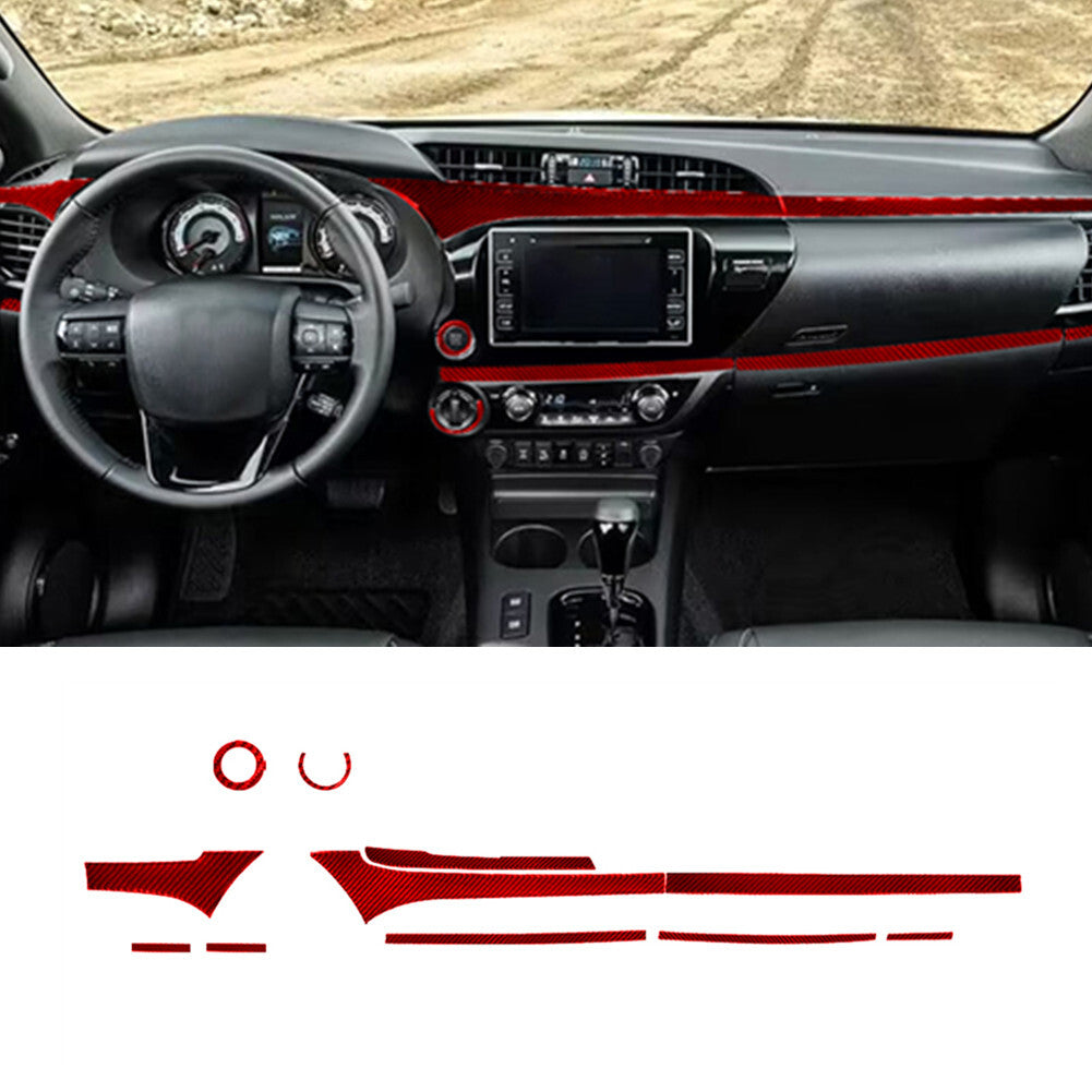 Central Control Display Trim Cover Decoration Carbon Fiber for Audi Q5 2009-2017 v