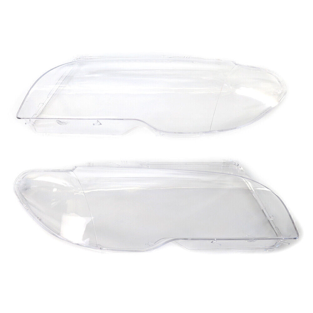 Pair Headlight Headlamp Lens Cover Clear Fit for BMW E46 2DR Coupe 325ci 330ci 03-06
