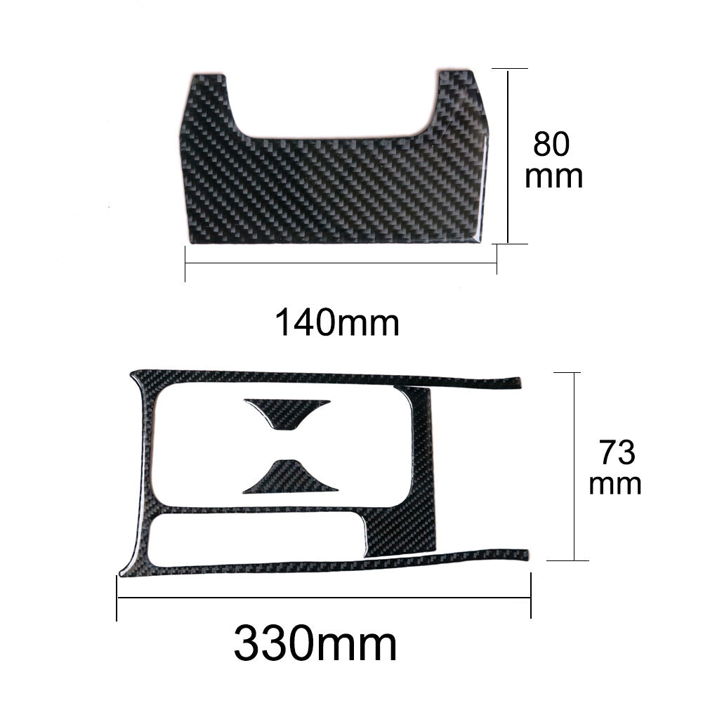 4X Red Carbon Fiber Center Console Frame Cover Trim for Chrysler 200 2015-2017 v