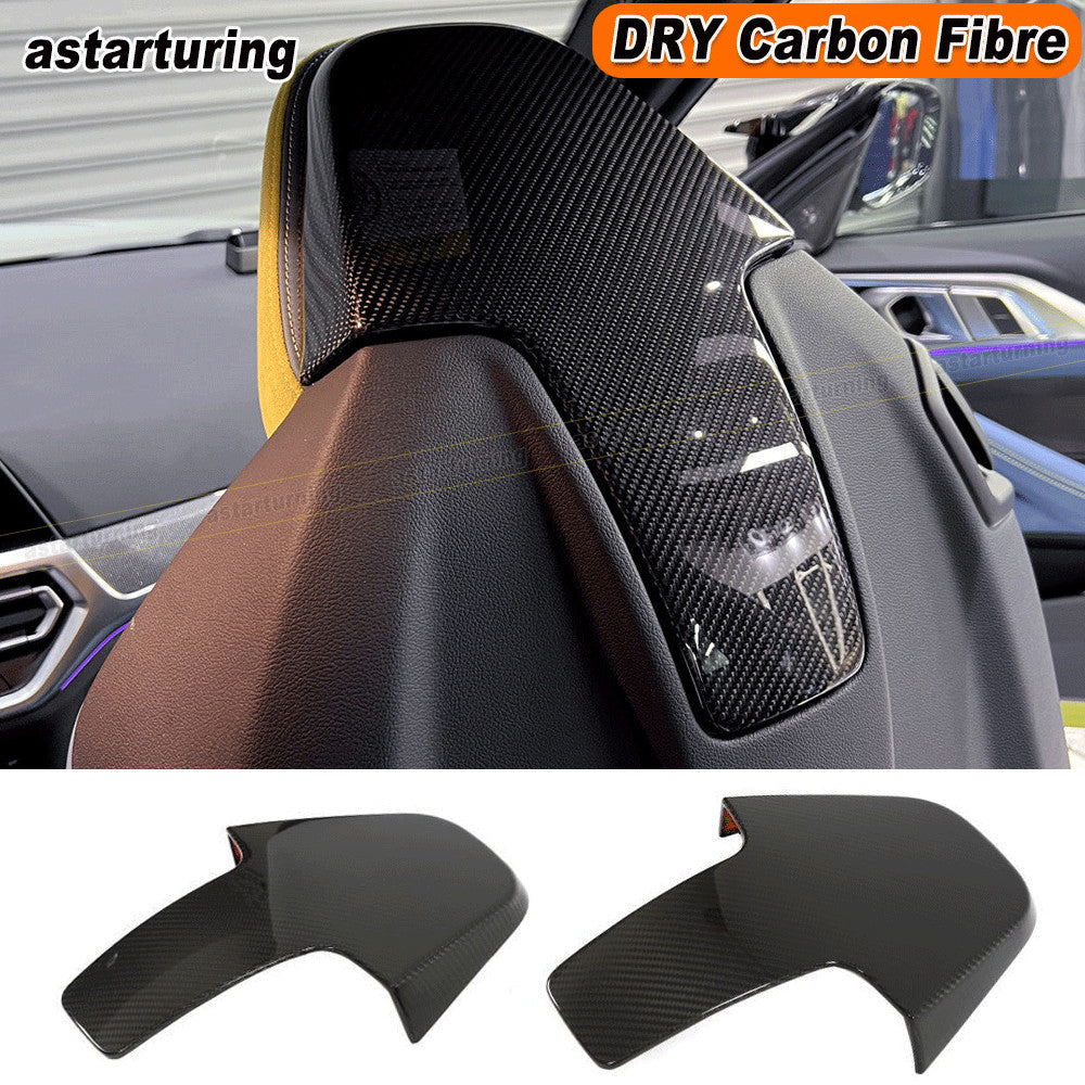 for BMW G80 G82 G83 M3 M4 21-24 Dry Carbon Fiber Front for Seat Back Headrest Cover