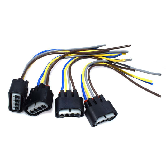 4pcs Ignition Coil Female Connector Plug Wiring Harness for for Lexus 2AZFE 1ZFE Brand New - v