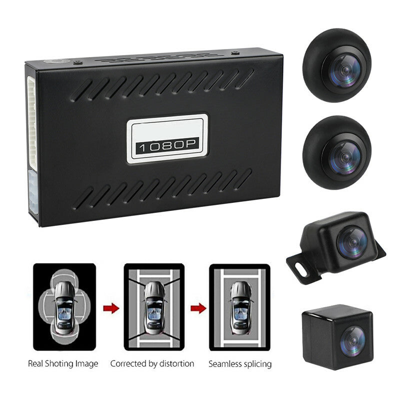 Car Surround Bird View Panoramic System Seamless Reversing Driving 4 Camera