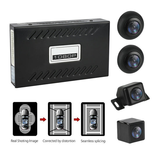 Car Surround Bird View Panoramic System Seamless Reversing Driving 4 Camera