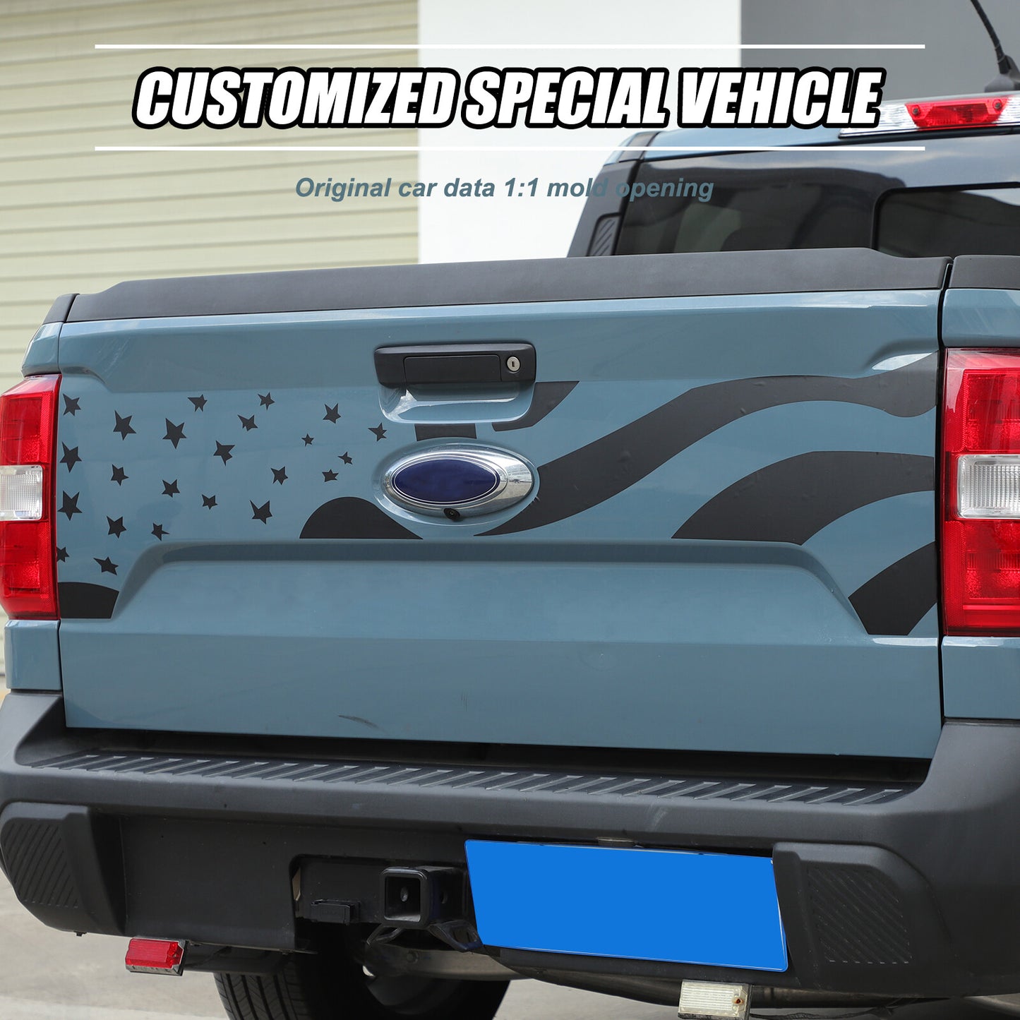 Blackout tailgate vinyl graphic decal suitable for Maverick 2022, 2023, 2024- n