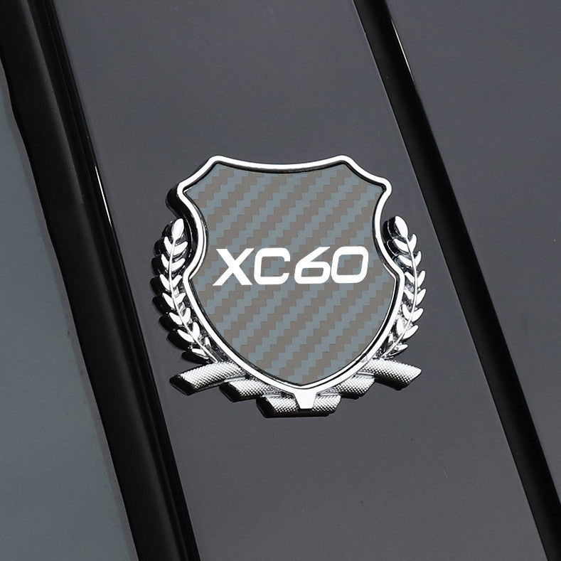 Carbon fiber leather black car keychain/key ring with horseshoe buckle for Audi Q7