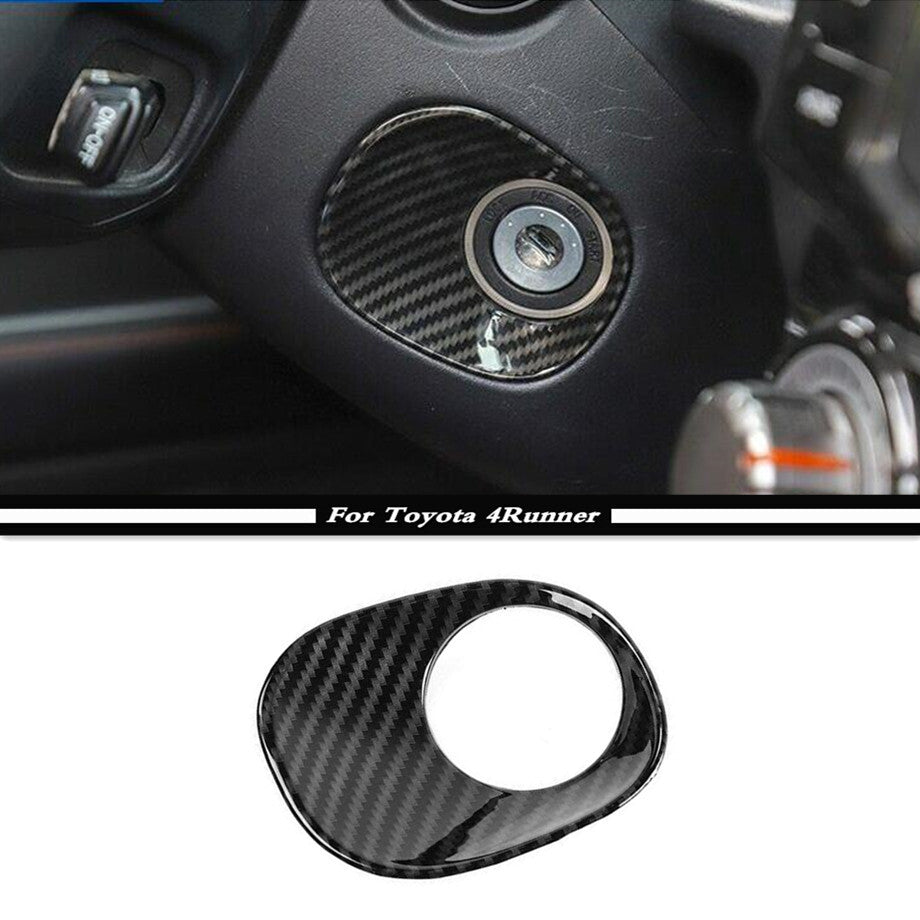 Carbon Engine Ignition Switch Lock Panel Cover Trim For 2010-2023 4Runner v