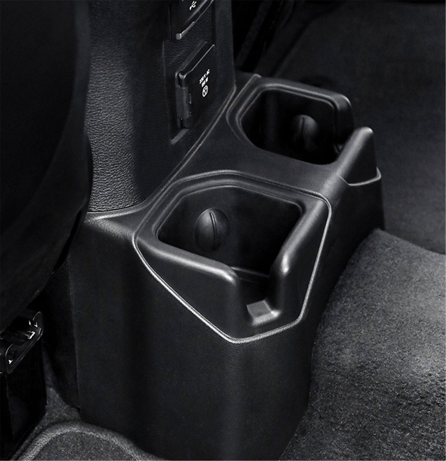 Black Rear Console Cup Holders for 2018-2023 for Jeep for Wrangler JL JLU Gladiator JT Q