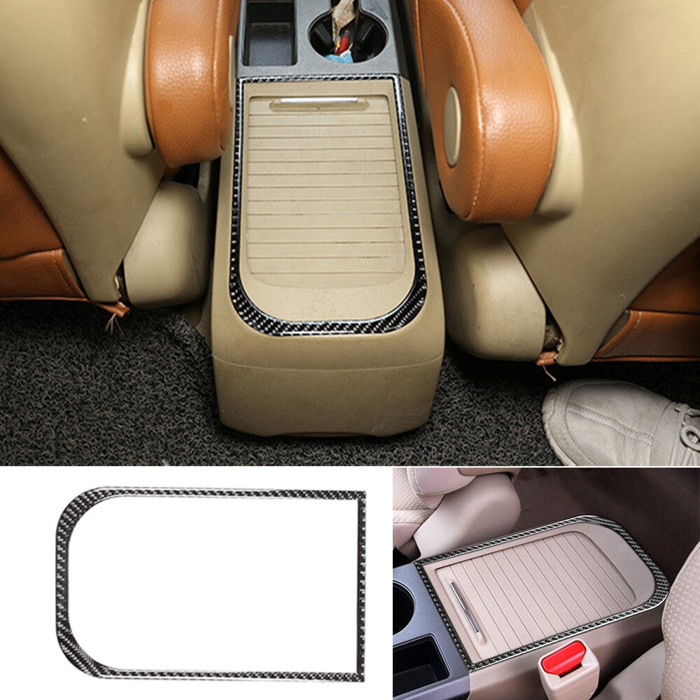 Carbon Fiber Inner Central Armrest Box Panel Cover for Honda CR-V CRV 2007-2011