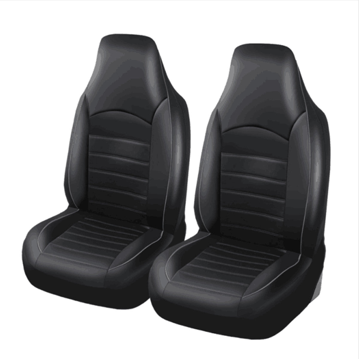 Gray/Black Car Front for Seat Cover PU Leather Accessory for Seat Cushion Set Protector
