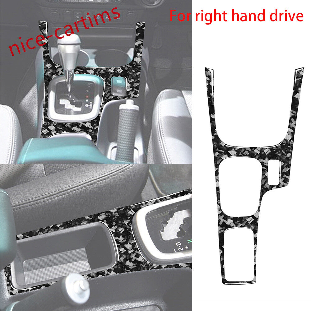 For T@yota Hilux Revo 2015-2021 RHD Console Gear Shift Panel Cover Forged Carbon