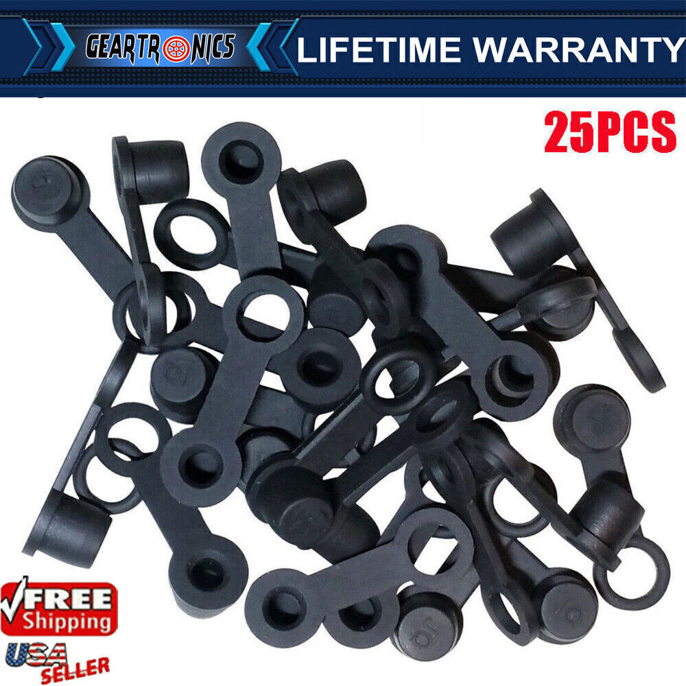 25-Pack Brake Bleeder Screw Caps Grease Zerk Fitting Cap Rubber Dust Cover