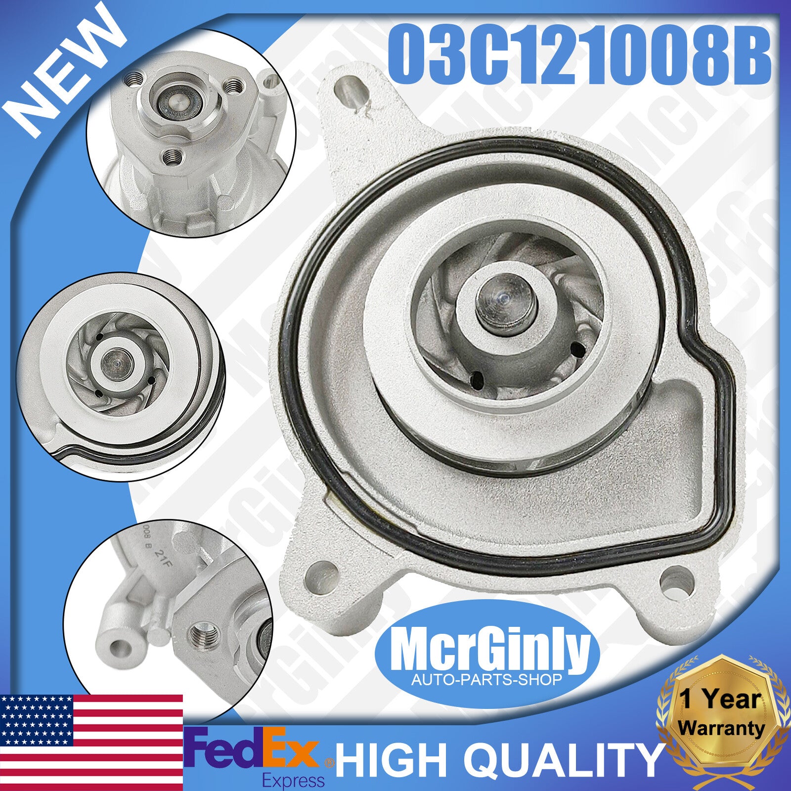Engine water pump suitable for Eos, for Golf , for Jetta , for Tiguan , for Audi A1, A3 #03C121008B 1.4T - n