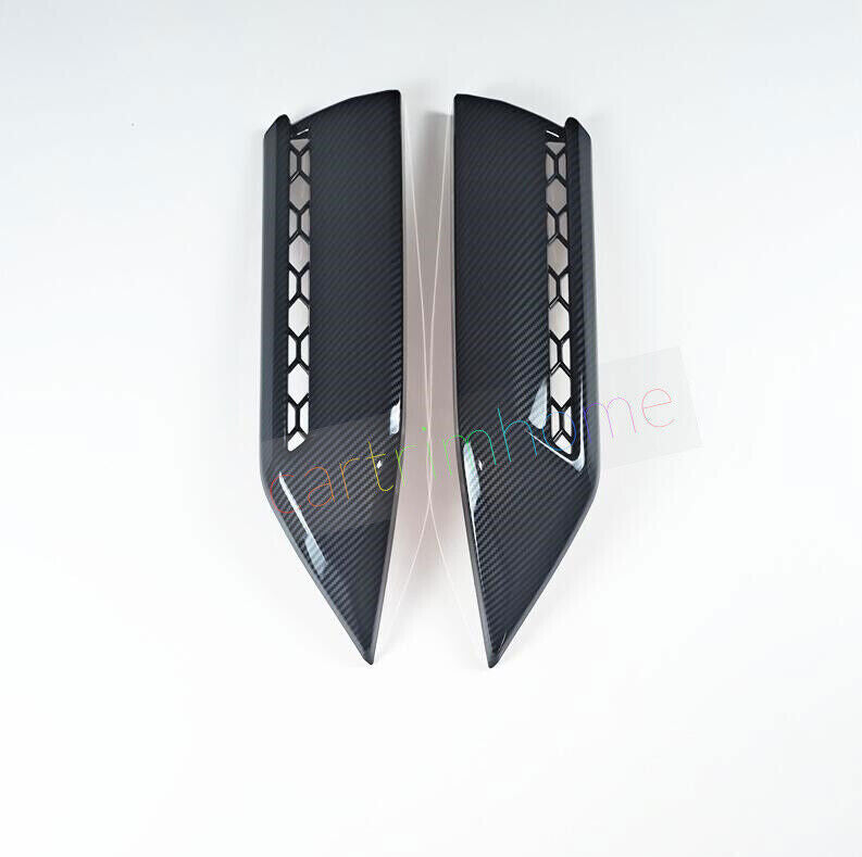 Carbon Fibre ABS Front Center Mesh Grille Grill Trim for HONDA CR-V CRV 2020-23 n