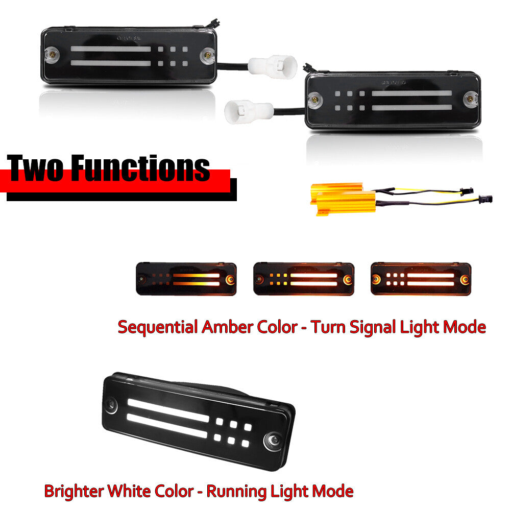 Euro Style Smoke Front Bumper Turn Signal Light for 84-88 for 4Runner & Pickup- v