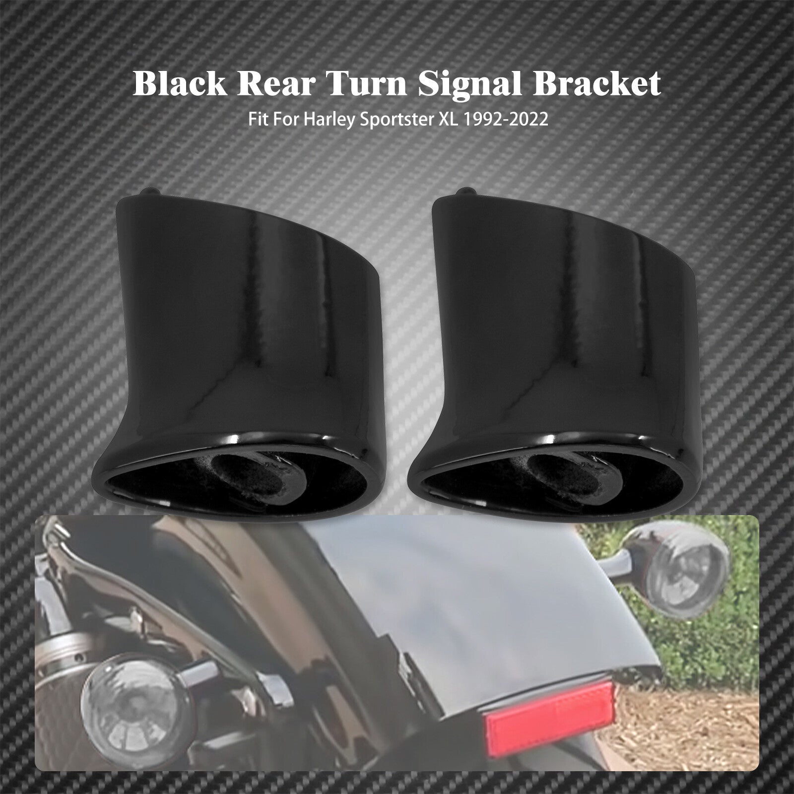 Gloss Rear Turn Signal Brackets Mount Fit for Harley Sportster XL 883 1992-2022