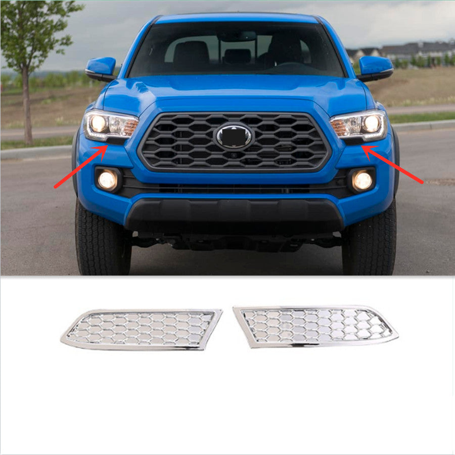 Chrome Headlight Cleaning Trim Decoration Bezels Fit for Tacoma 2016-2023 v