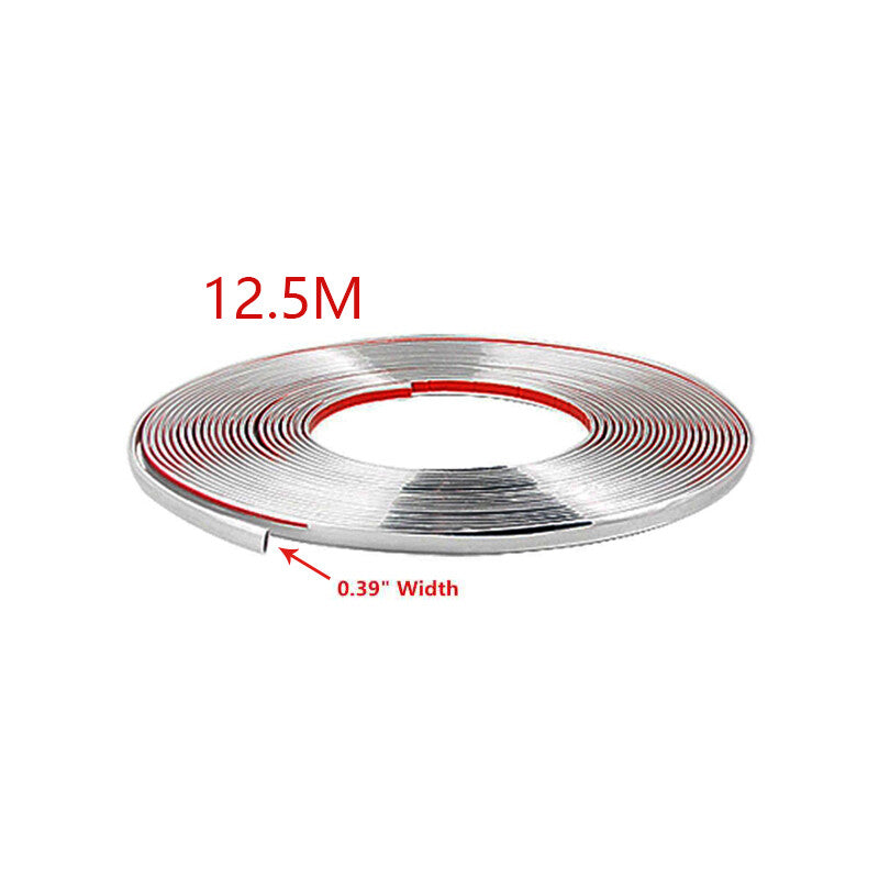 12.5m silver adhesive molded decorative strip for car door and body edges - n