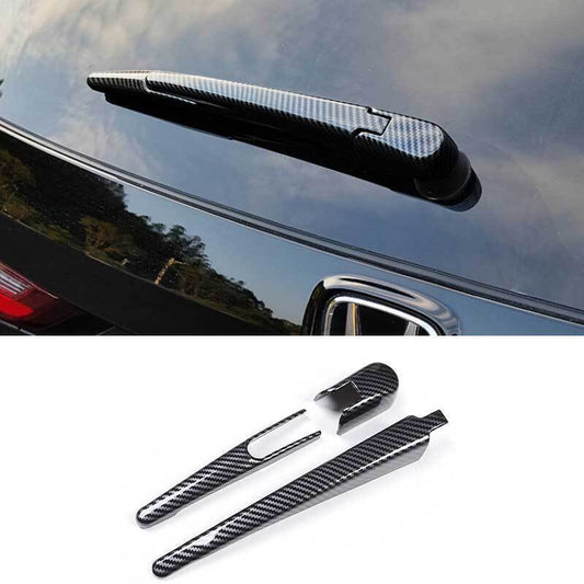 for Honda CRV CR-V 2023-2024 Carbon Fiber Look Rear Window Wipers Cover Trim 3P