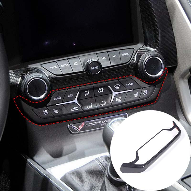 Red stainless steel cabin cover side protective strip decoration suitable for Corvette C8 2020-2023- v