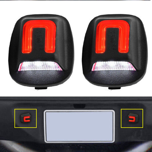For 98-04 Frontier 1998-2004 White & Red LED License Plate Lights Lamp v