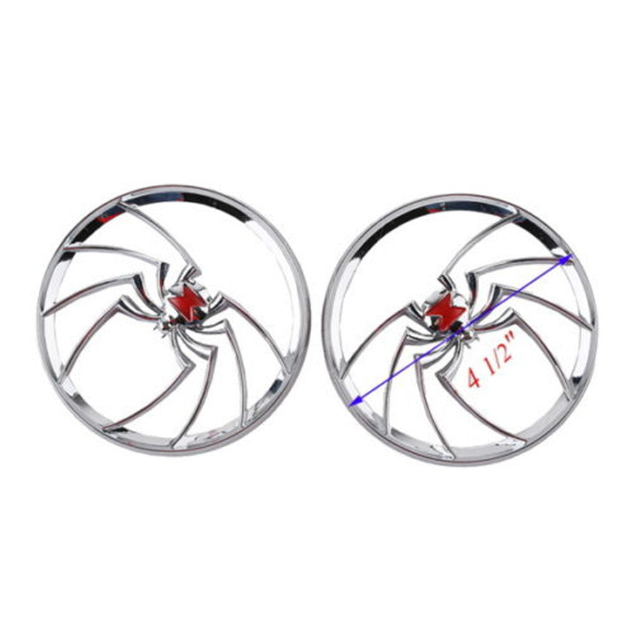 Chrome Widow Spider Speaker Grills Cover for Harley Touring Electra Street 96-13 Q