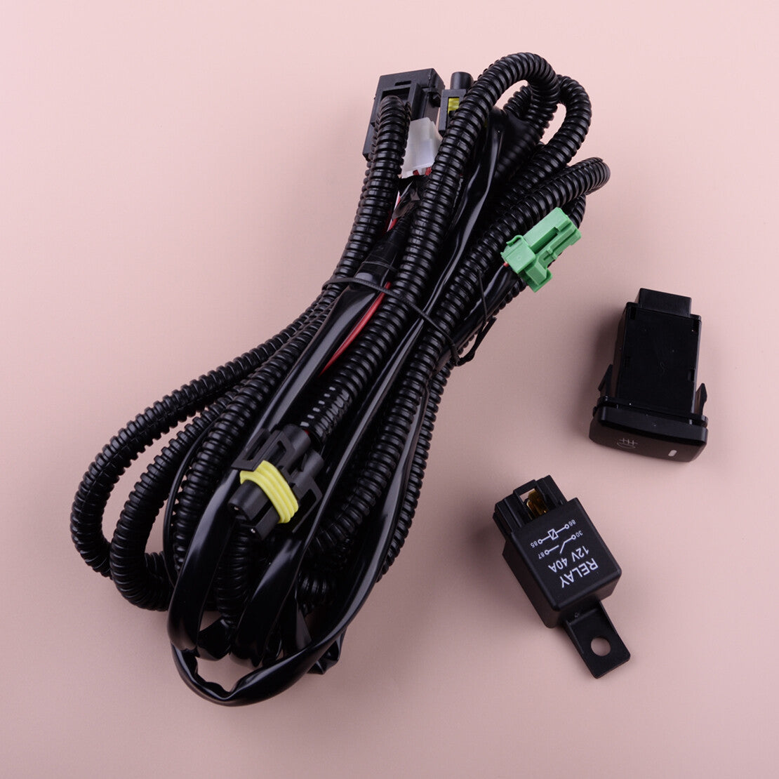 LED Fog Light Wiring Harness Switch Relay Kit Fit For 4Runner Tacoma v