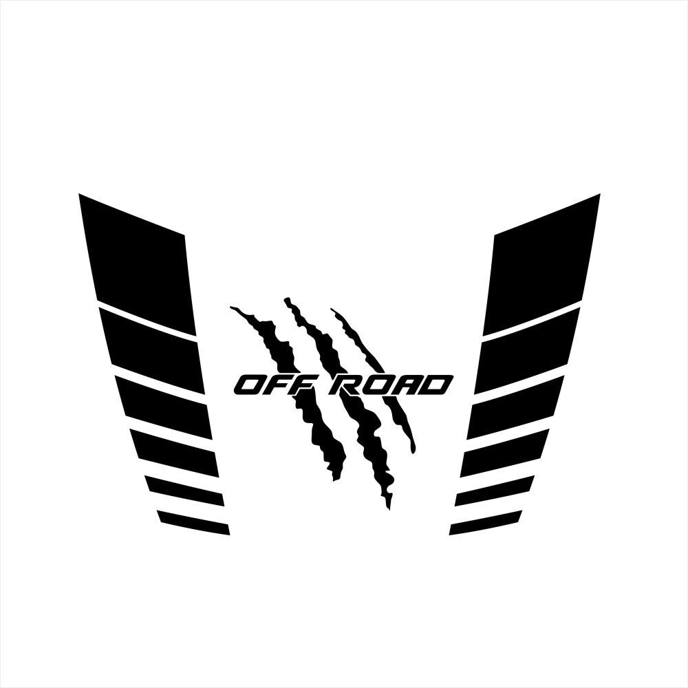 Offroad Racing Hood Stripes Decal Vinyl Stickers Accessory For Car SUV Truck