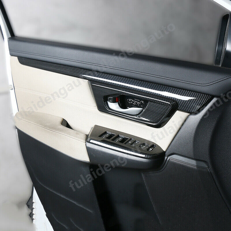 4P Carbon Fiber Inner Door Armrest Strip Cover Trim for Honda CRV CR-V 2017-2022