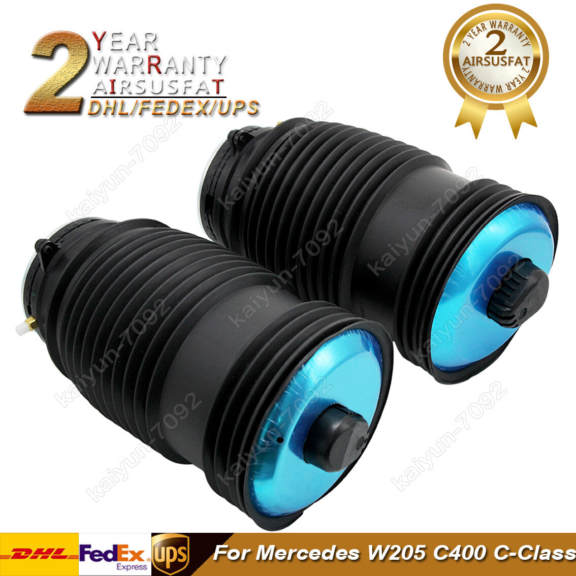 2pcs Rear Left+Right Air Suspension Spring Bags for Mercedes W205 C400 C-Class