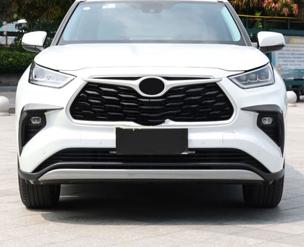 for Toyota Highlander 20-24 Carbon Fiber Front Fog Light Eyebrow Cover Trim 2PCS