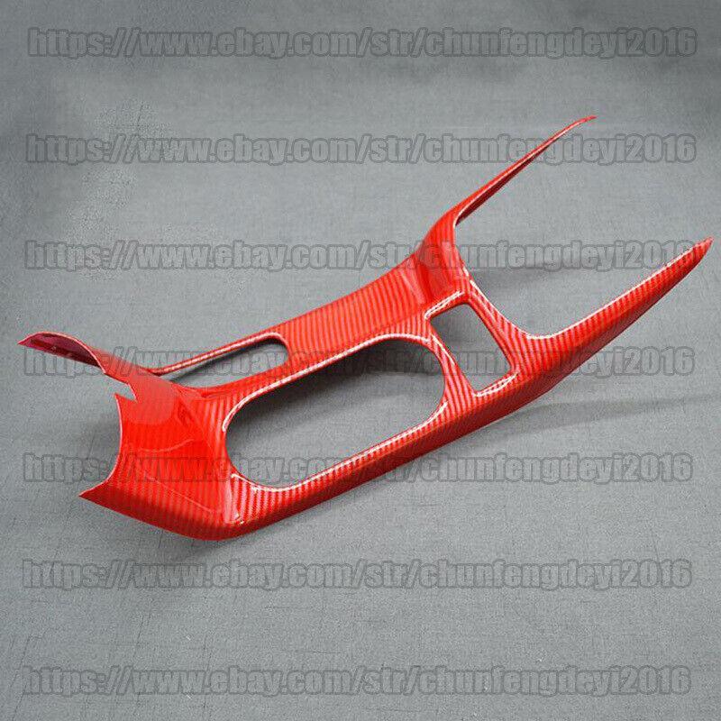 for Kia Forte K3 2014-2016 Red Fiber ABS Central Console Gear Shift Panel Trim